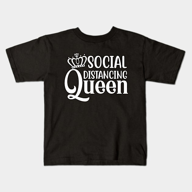 Social Distancing Queen Kids T-Shirt by machmigo